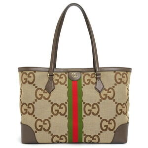 Gucci Ophidia Tote bag jumbo GG green red web stripe brown